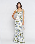 Robe Longue Fleurie Femme – Légère Lacets Coupe Ajustée