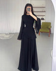 Robe Femme Col Rond Moulante Manches Longues – Tombé Fluide