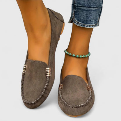 Mocassins Femme Salomé-Ambre – vue portée