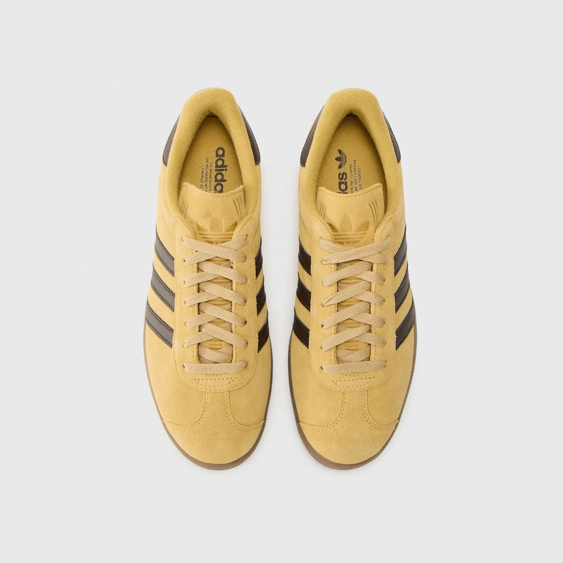 Sneakers basses Adidas Gazelle golden beige dark brown gold metallic unisexe
