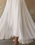 Robe longue manches longues femme – col V