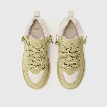 UGG Lowmel Lo Muted Brass baskets femme en daim et textile recyclé doré laiton, vue arrière