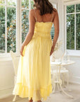 Robe Maxi Bohème Femme – Bretelles Fines Lacet Devant