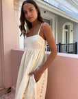 Robe Femme Imprimée en Coton et Lin – Bretelles Fines et Coupe Décontractée