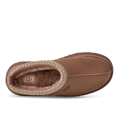 UGG Tazz II Rocky Oak chaussons à plateforme femme en daim et peau de mouton marron chêne, détail intérieur
