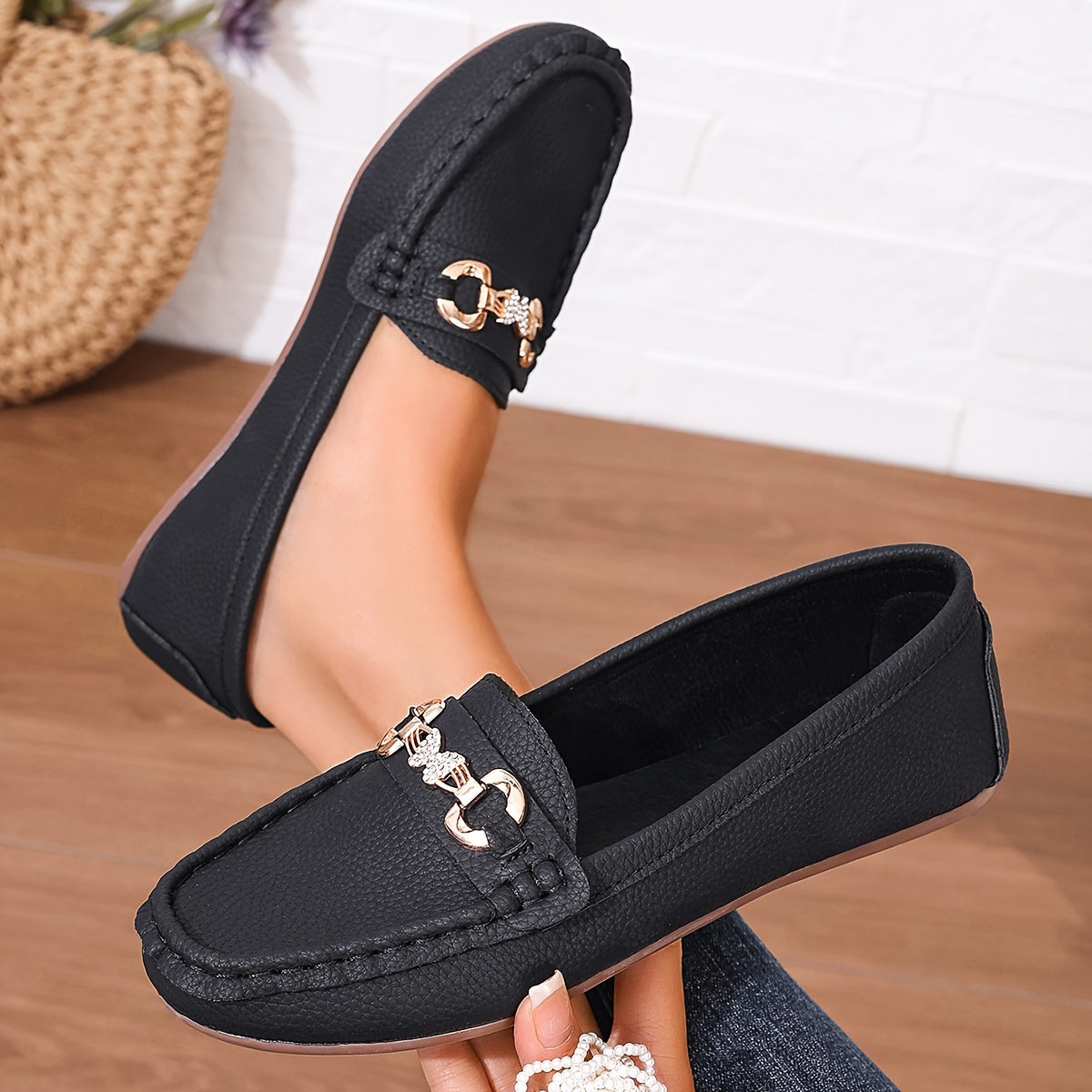 Mocassins Femme Constance-Anaïs – détail de la tige