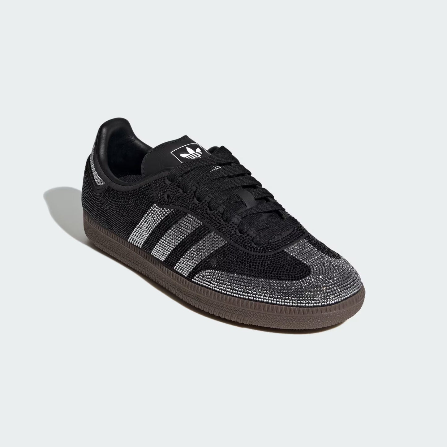 Sneakers basses Adidas Samba OG rhinestone black silver swarovski unisexe