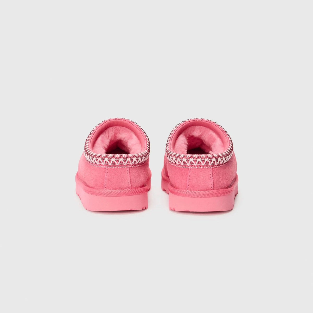 UGG Tasman II Pink Bloom chaussons femme en daim et peau de mouton rose poudré, détail semelle