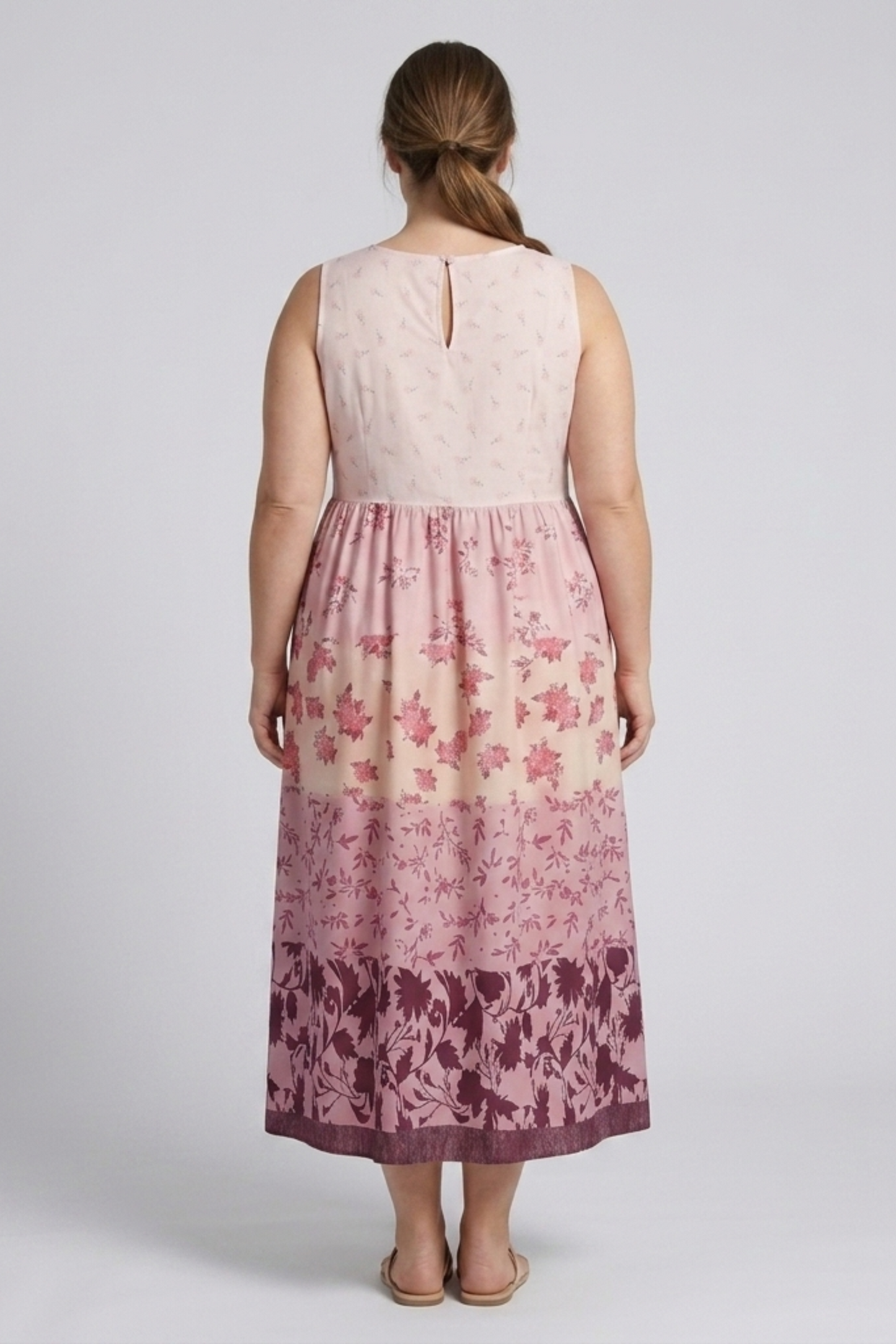 Robe Femme Longue Imprimée Fleurie – Coupe Ample Sans Manches