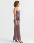 Robe Longue Femme Bustier Moulante – Fronces Structurées