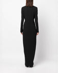 Robe Longue Femme Style Blazer – Col Cranté Croisé Coupe Colonne