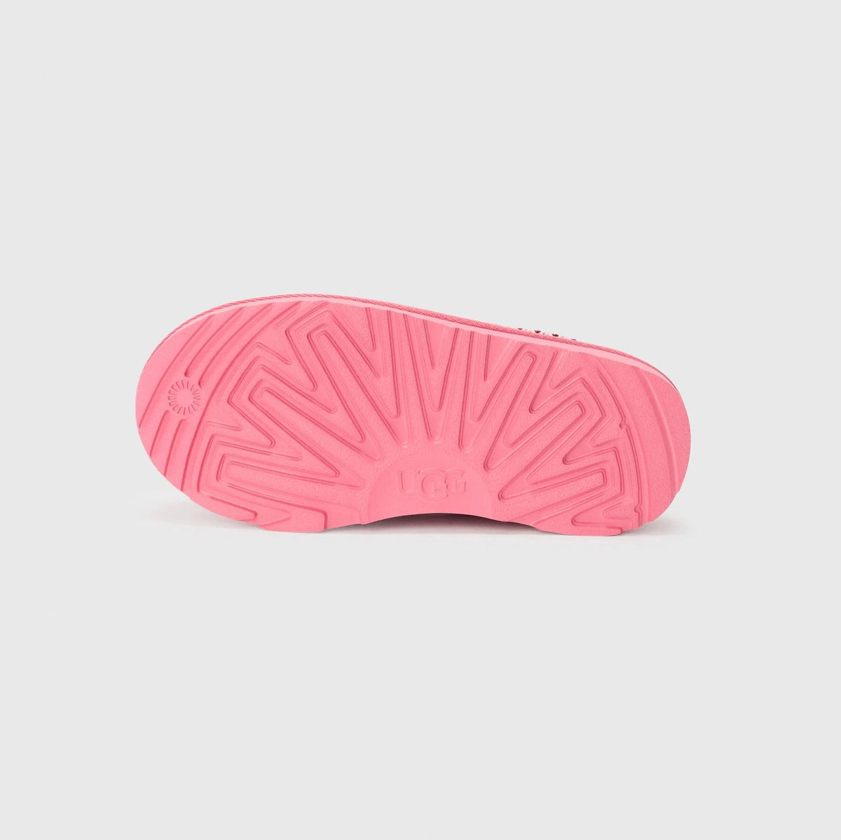 UGG Tasman II Pink Bloom chaussons femme en daim et peau de mouton rose poudré, détail intérieur