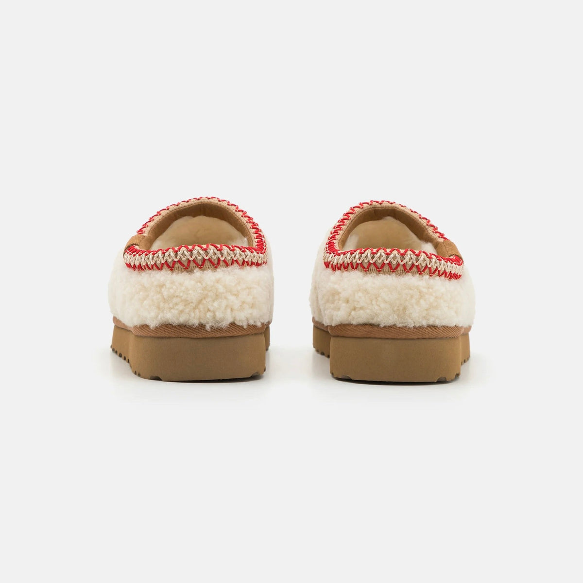 UGG Tasman Maxi Curly Natural chaussons femme en daim et peau de mouton naturel, détail semelle