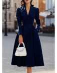 Robe Longue Femme Col V – Coupe Gainante et Affinante