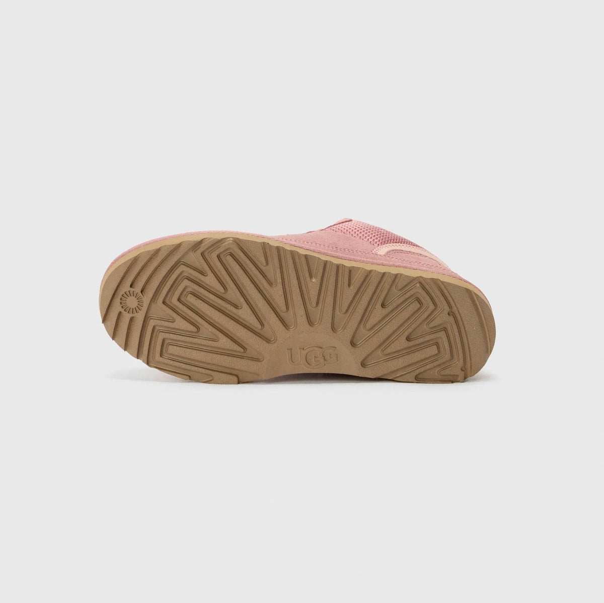 UGG Lowmel Pink Dawn baskets enfant en daim et textile recyclé rose, détail intérieur