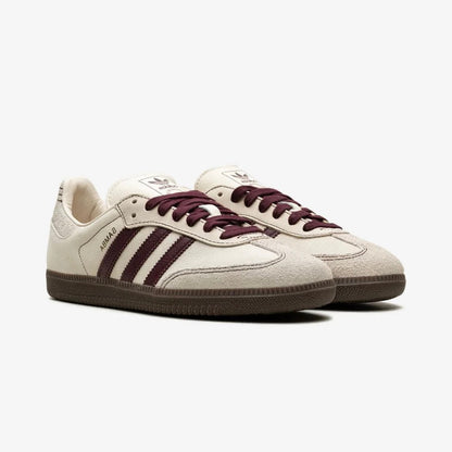 Sneakers basses Adidas Samba wonder white maroon unisexe