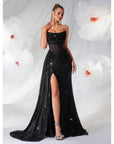 Robe Longue Femme Épaules Dénudées – Plissé Arête de Poisson et Découpes