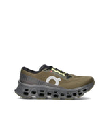 On Cloudmonster 3 scarpe da running verde e grigie da uomo