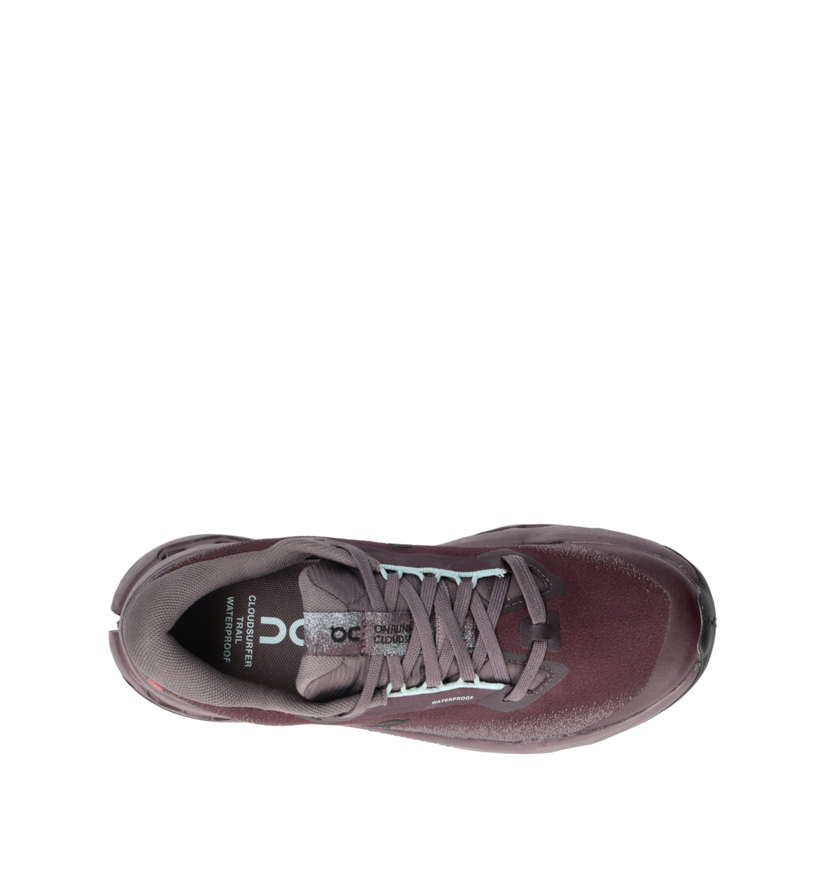 On Cloudsurfer Trail 2 Waterproof Chaussures Trail Running Bordeaux Gris Femme - 5