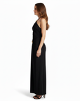 Robe Longue Femme Dos Nu Col Licou – Détail Anneau Métallique à la Taille