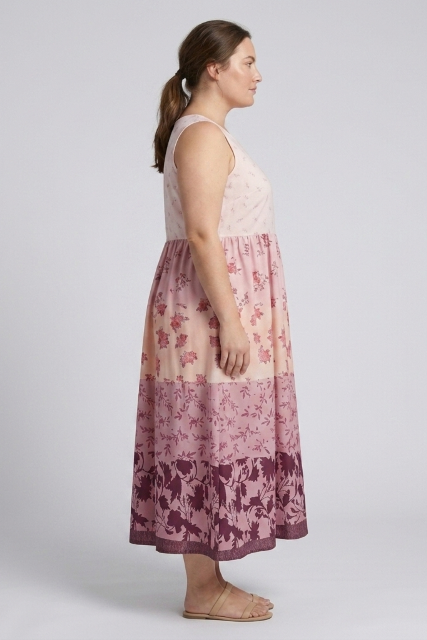 Robe Femme Longue Imprimée Fleurie – Coupe Ample Sans Manches