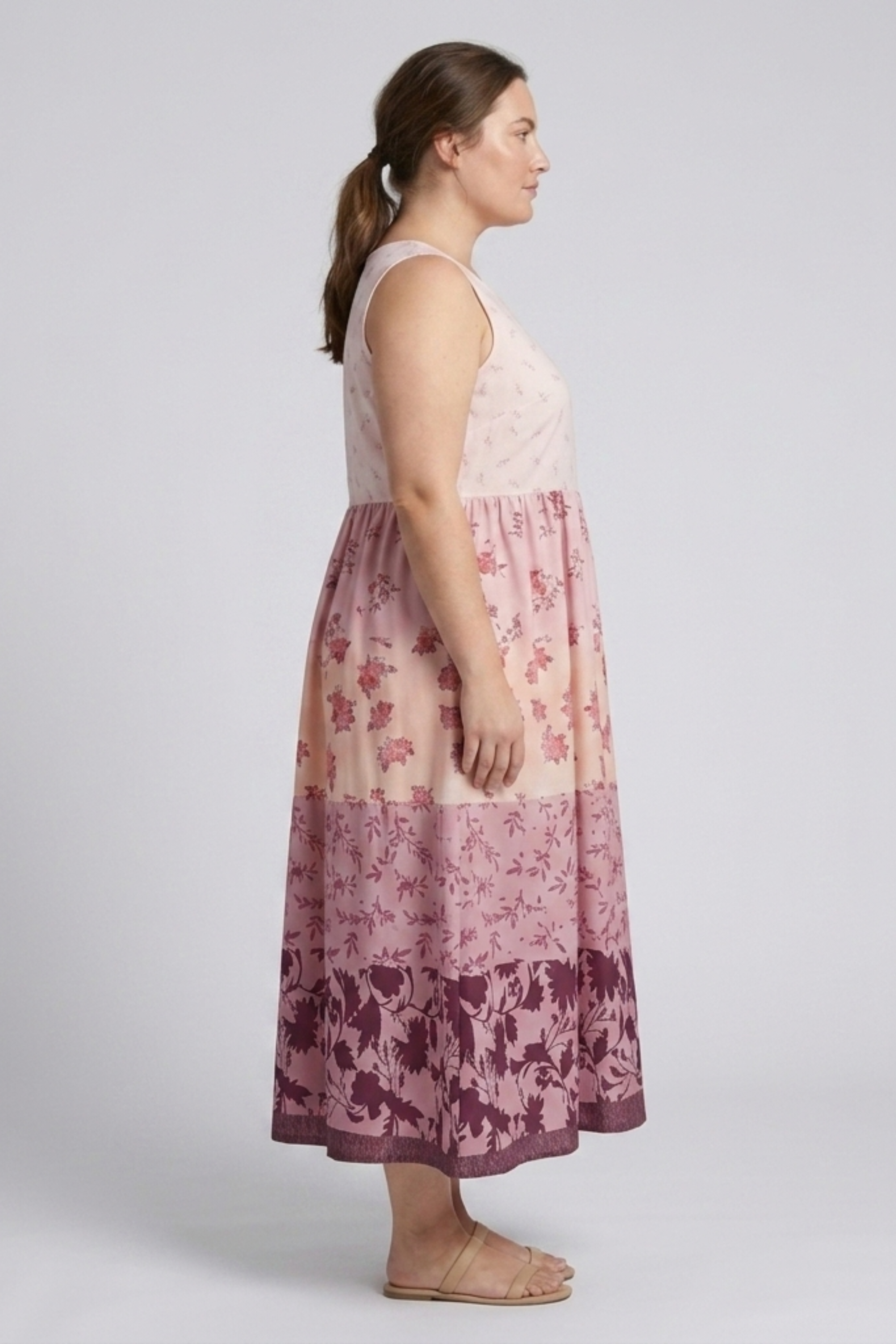 Robe Femme Longue Imprimée Fleurie – Coupe Ample Sans Manches