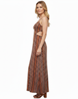 Robe Longue Femme Smockée – Bretelles Fines & Double Fente Cuisse