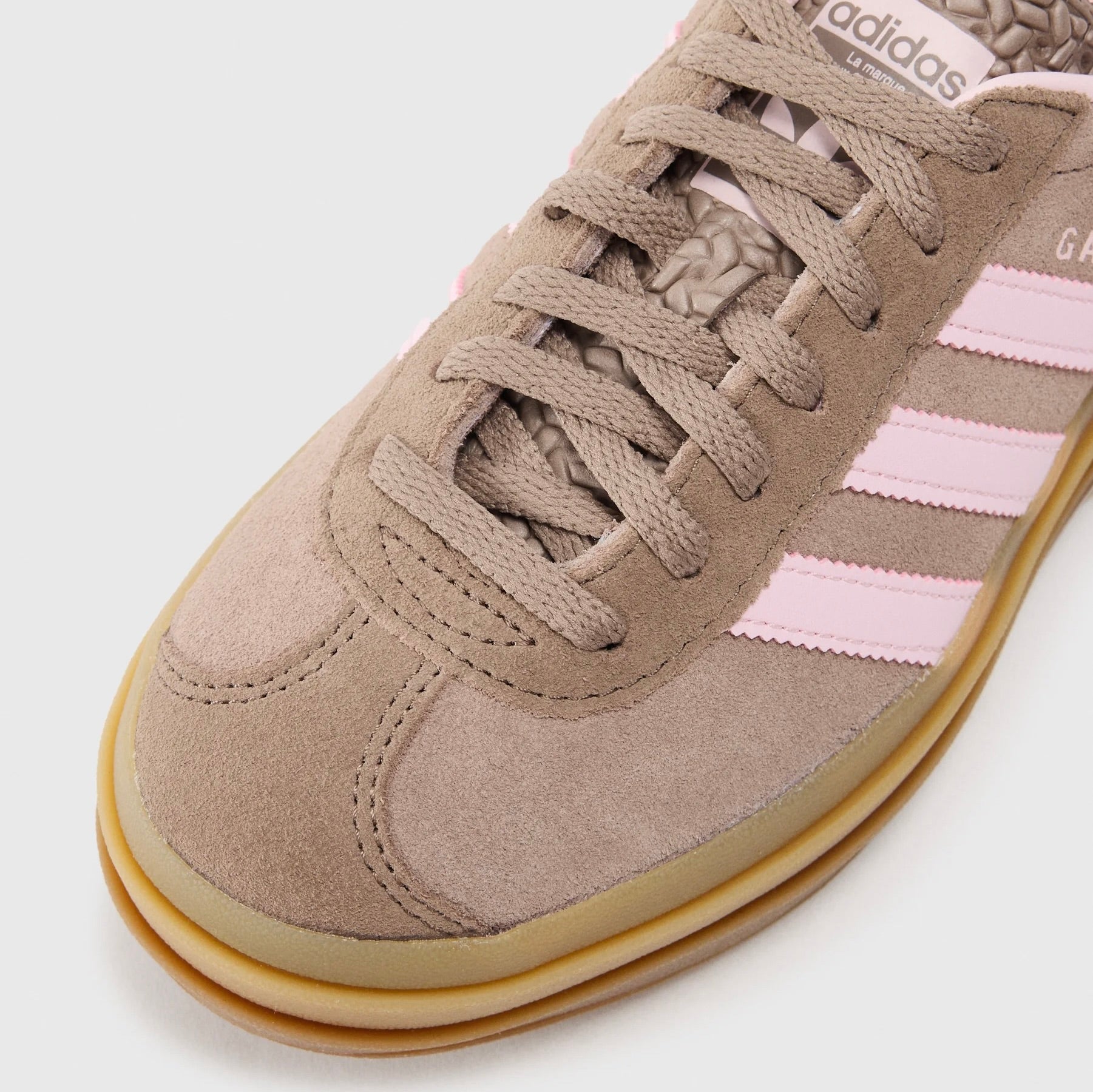 Sneakers basses Adidas Gazelle Bold trace brown clear pink femme