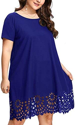 Robe Midi Femme en tissu léger, col rond, coupe fluide – Menvelo