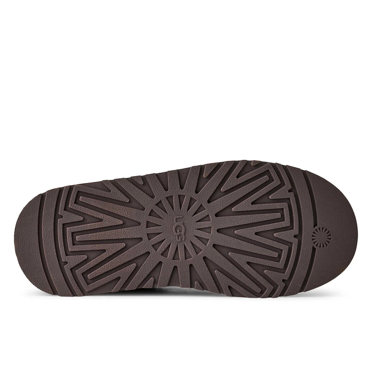 UGG Tazz II Rocky Oak chaussons à plateforme femme en daim et peau de mouton marron chêne, vue de dessus