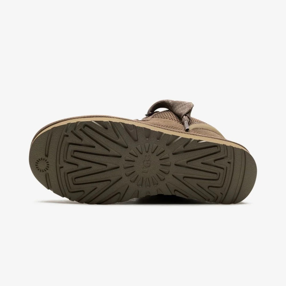 UGG Lowmel Hickory baskets femme en daim et textile recyclé marron hickory, vue arrière