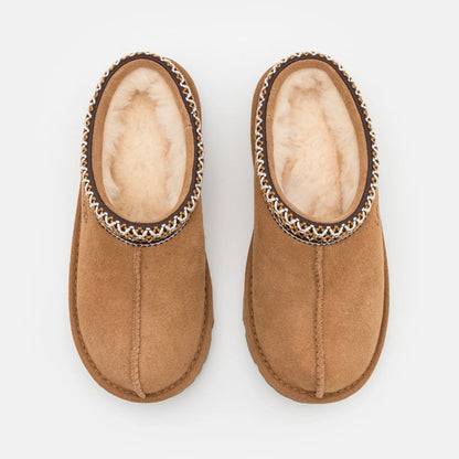 UGG Tasman II Chestnut chaussons homme et femme en daim et peau de mouton marron chestnut, vue arrière