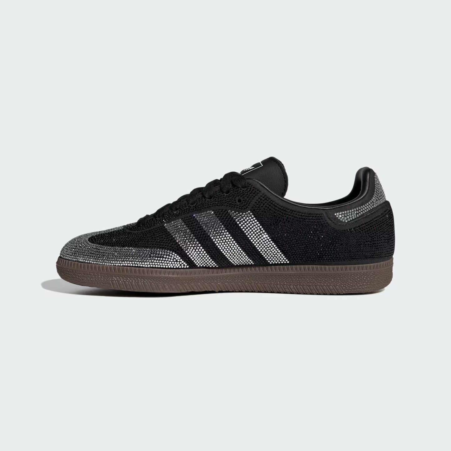 Sneakers basses Adidas Samba OG rhinestone black silver swarovski unisexe