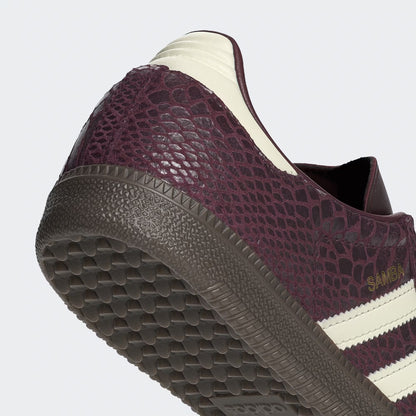 Sneakers basses Adidas Samba snakeskin maroon cream white unisexe