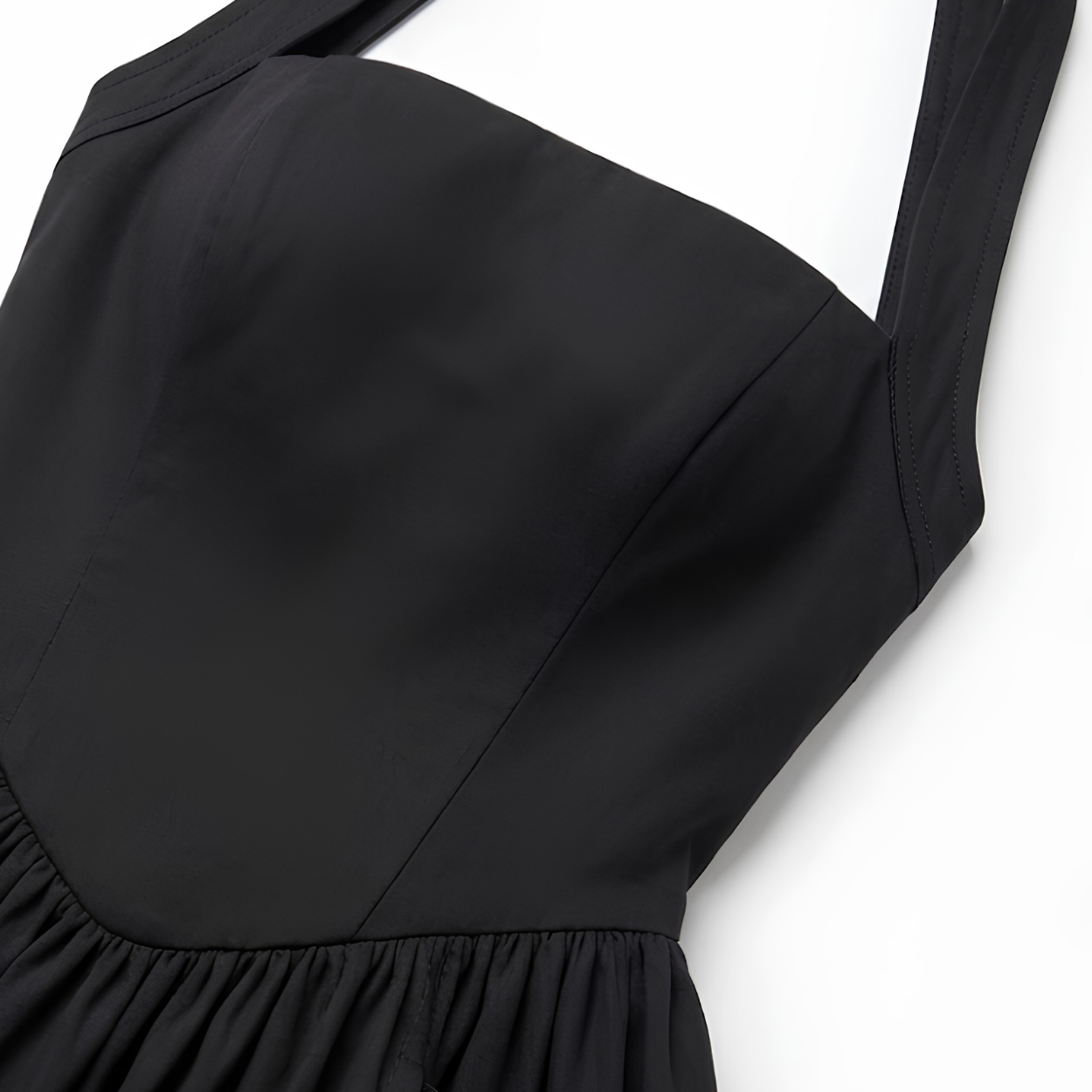 Robe Midi Femme Trapèze Dos Nu – Bustier Ajusté Coupe Évasée