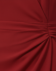 Robe Cocktail Femme – Silhouette Drapée & Taille Froncée