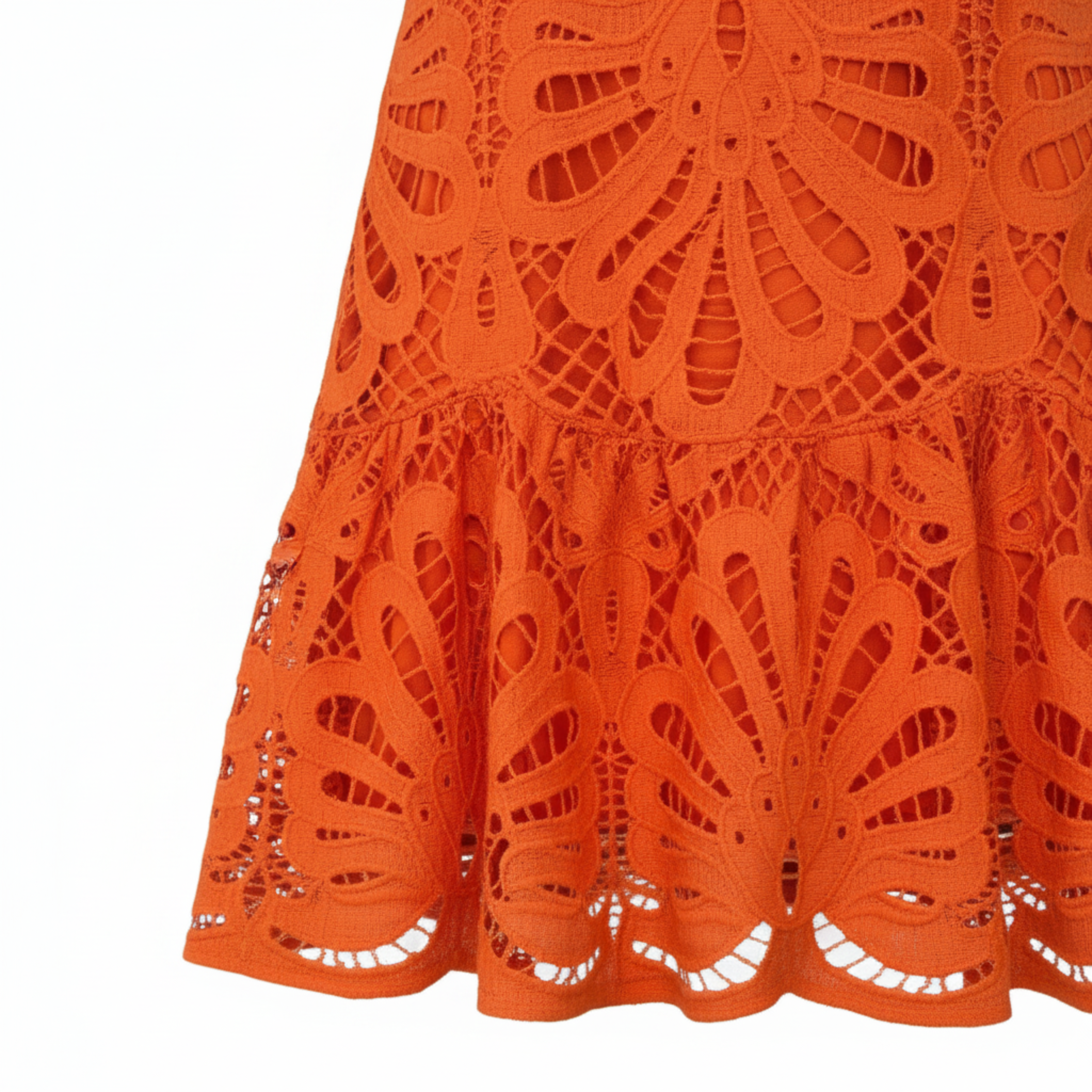 Robe Mini Femme en dentelle, col montant, coupe confortable – Menvelo