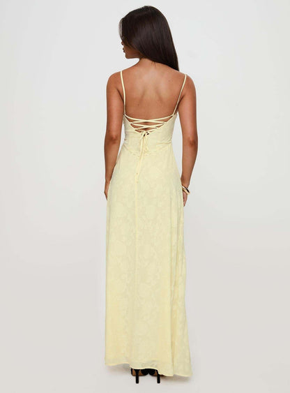 Robe Maxi Fleurie Élégante Femme – Bretelles Fines Dos Lacé