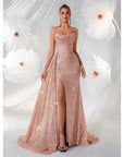 Robe Longue Femme Épaules Dénudées – Plissé Arête de Poisson et Découpes