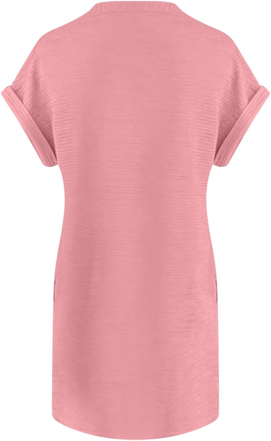 Chloé Robe Femme – Robe Mini Col Rond Taille Haute Manches Courtes avec Poches