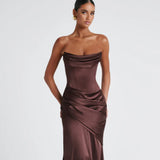 Robe Sirène Femme Bustier – Silhouette Moulante et Évasée