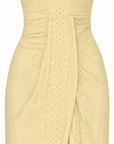 Robe Midi en Dentelle pour Femme – Col Halter avec Fente Frontale