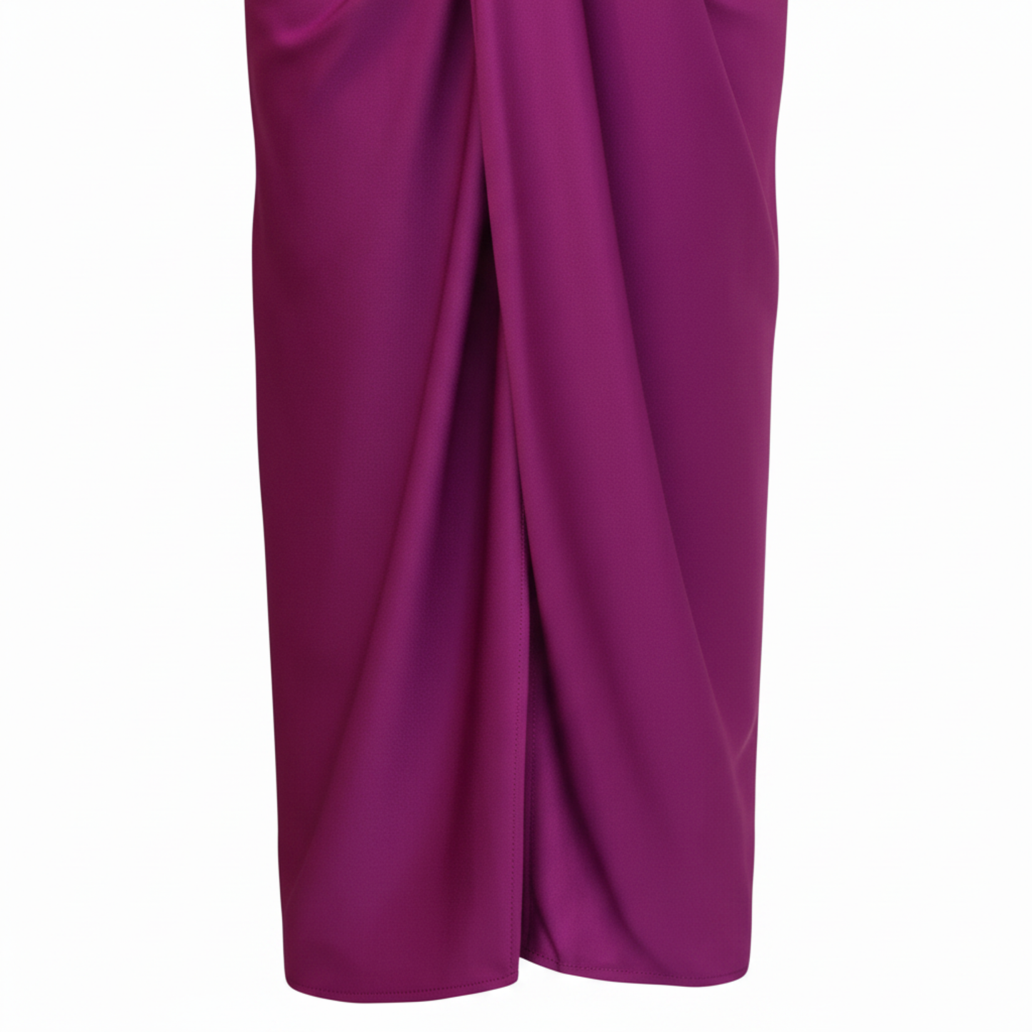 Robe Midi Femme Col V Froncée – Détail Nœud Drapé