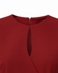 Robe Cocktail Femme – Silhouette Drapée & Taille Froncée