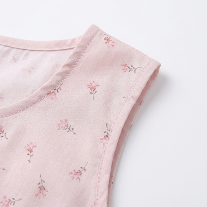 Robe Femme Longue Imprimée Fleurie – Coupe Ample Sans Manches
