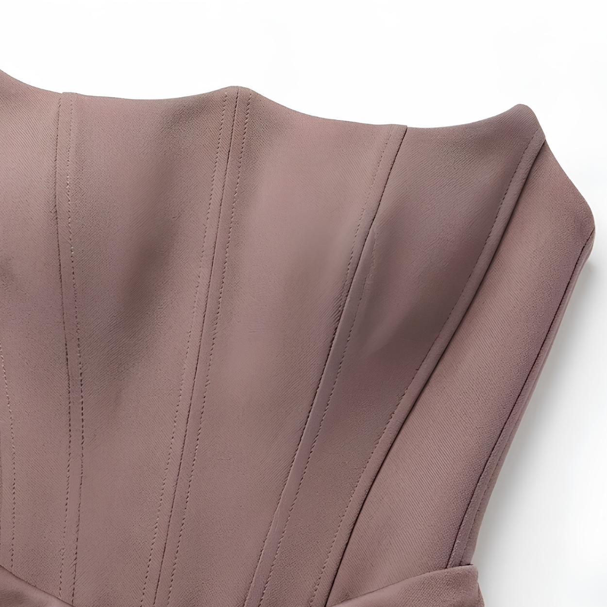 Robe Longue Femme Bustier Moulante – Fronces Structurées