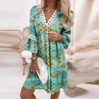 Robe d’Été Cassandra – Légèreté Florale et Élégance Décontractée