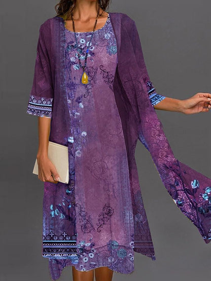 Robe Midi Femme en tulle, fleurie, coupe fluide – Menvelo