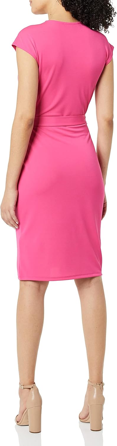 Robe Midi Femme en coton, col V, coupe moulante – Menvelo