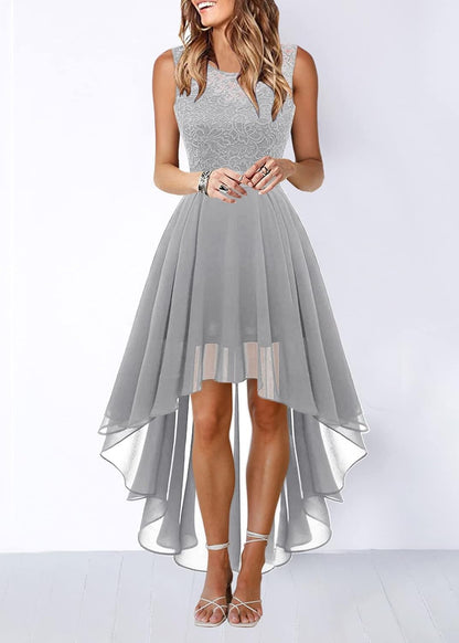Robe Midi Femme en dentelle, fleurie, coupe fluide – Menvelo